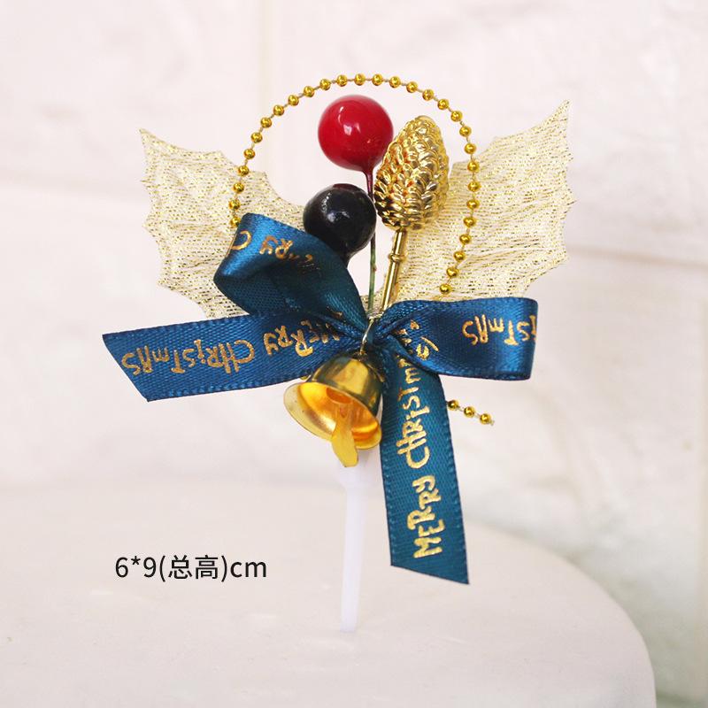 Đồ trang trí bánh Giáng Sinh: vòng lá thông, ông già Noel, cây thông, trang trí ngọt cho bàn tiệc.