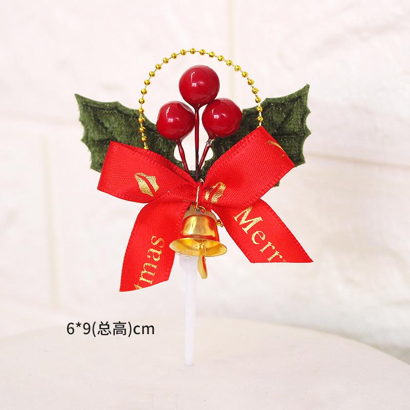 Đồ trang trí bánh Giáng Sinh: vòng lá thông, ông già Noel, cây thông, trang trí ngọt cho bàn tiệc.