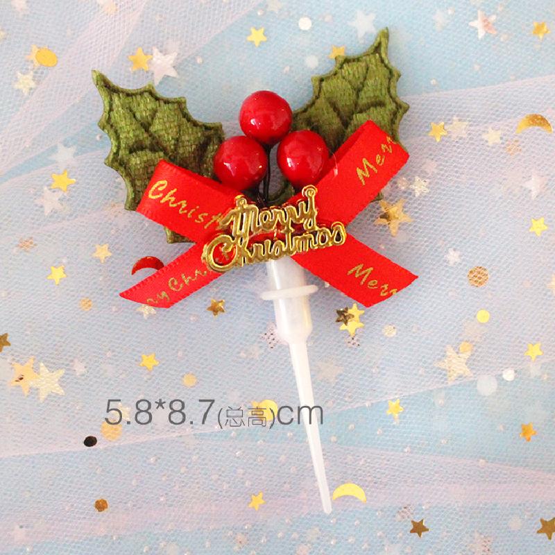 Đồ trang trí bánh Giáng Sinh: vòng lá thông, ông già Noel, cây thông, trang trí ngọt cho bàn tiệc.