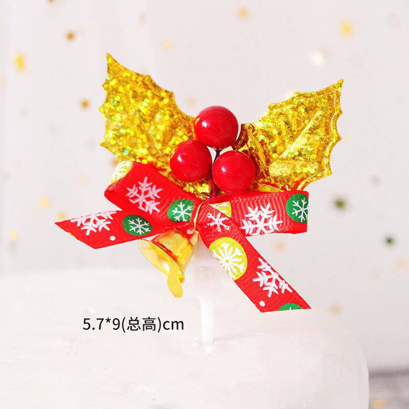 Đồ trang trí bánh Giáng Sinh: vòng lá thông, ông già Noel, cây thông, trang trí ngọt cho bàn tiệc.