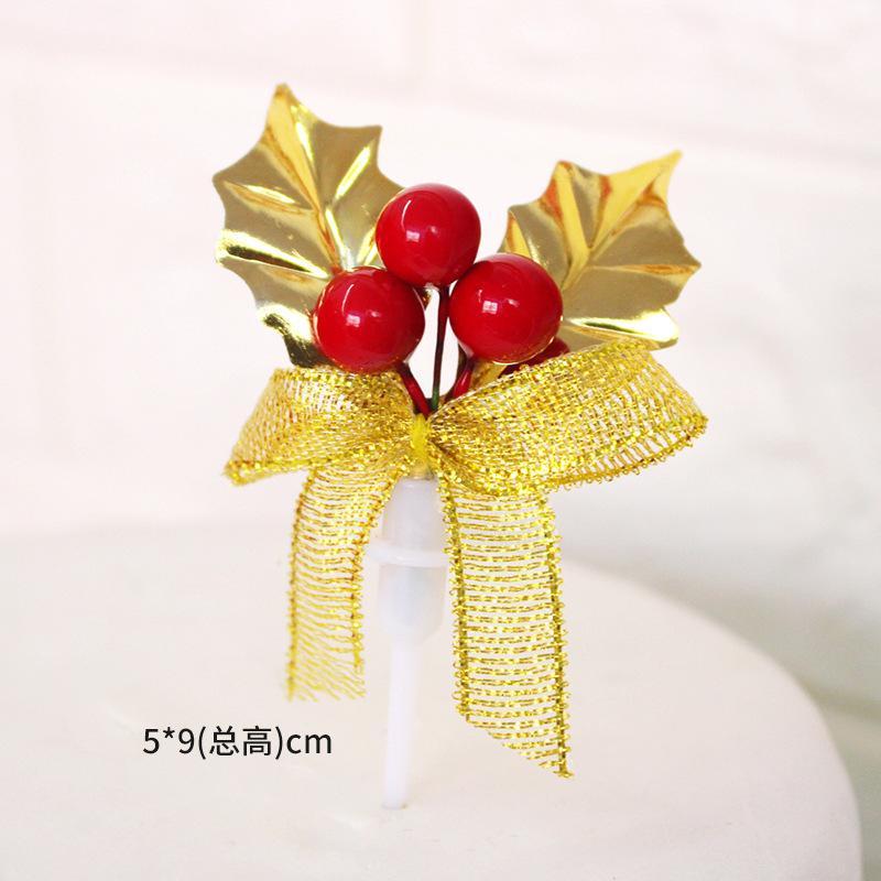 Đồ trang trí bánh Giáng Sinh: vòng lá thông, ông già Noel, cây thông, trang trí ngọt cho bàn tiệc.