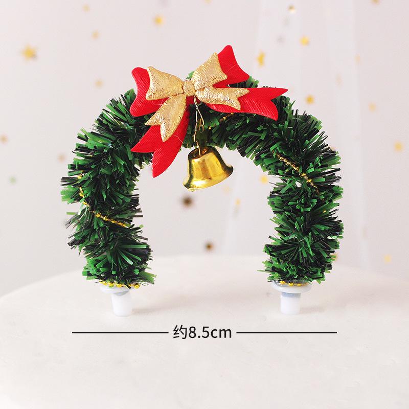 Đồ trang trí bánh Giáng Sinh: vòng lá thông, ông già Noel, cây thông, trang trí ngọt cho bàn tiệc.