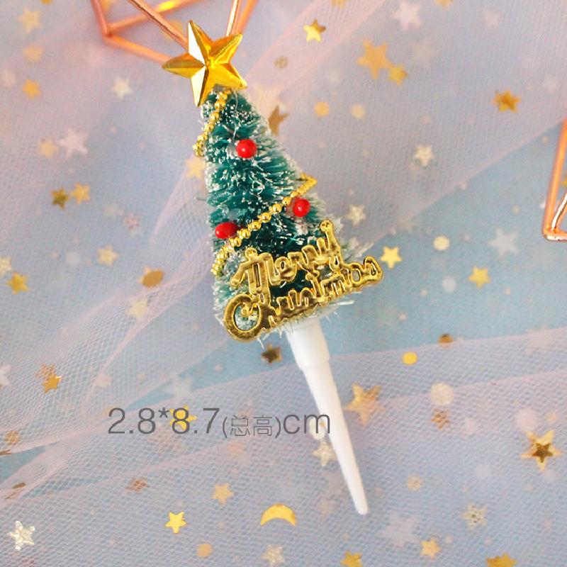 Đồ trang trí bánh Giáng Sinh: vòng lá thông, ông già Noel, cây thông, trang trí ngọt cho bàn tiệc.