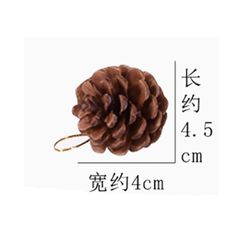 Móc treo cây thông Giáng Sinh bằng nhựa quả thông tự nhiên, trang trí cây thông, phụ kiện và đồ trang trí lễ hội.