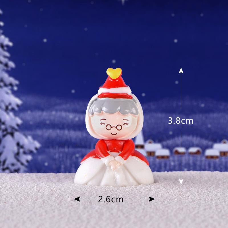 Tiểu cảnh người tuyết và ông bà Noel, trang trí Noel mini (ZC-230)