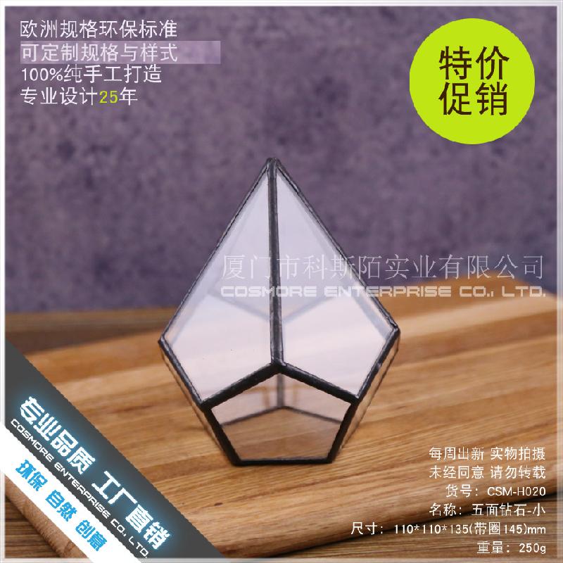 DG-90 Năm mặt đá nhỏ, cây thực vật tảo mầm, cảnh quan nhỏ, không đều, kính lớn, hoa không bị hỏng