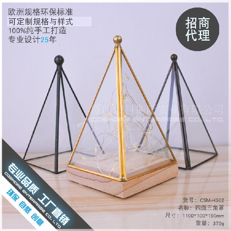 DG-152 Cây lửa, hoa bạc, cây gỗ, đế đèn kính LED