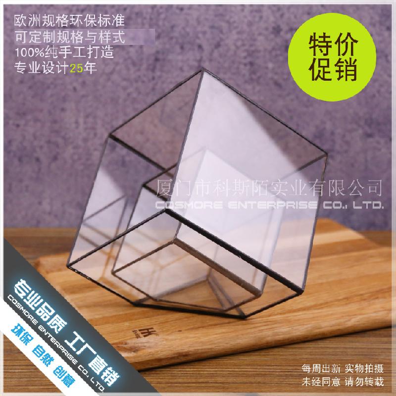 DG-91 Nhà máy Xiamen bán trực tiếp phòng kính chữ nhật lớn, thiết kế sáng tạo, hoa tái sinh vĩnh cửu, thảm thực vật nhỏ, cảnh quan đa thực vật và chén hoa đa thực vật