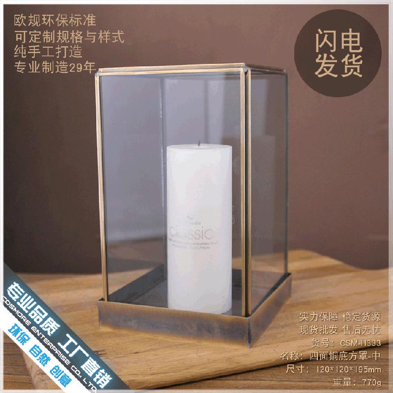 DG-143 Bộ trang trí nhà ở phong cách Bắc Âu trong phòng khách, gỗ giàn khoáng với vỏ kính hình học