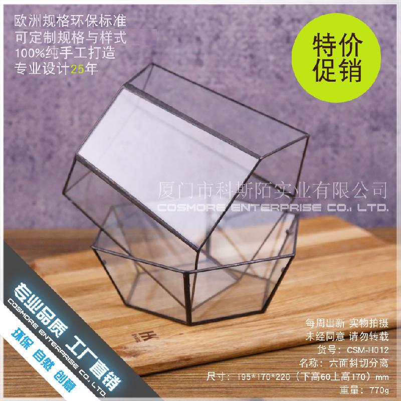 DG-259 Cắt bốn mặt có thể tách kính hoa nhà, thông minh, hoa thịnh vượng, thục vật hữu cơ, hộp thực vật hữu cơ