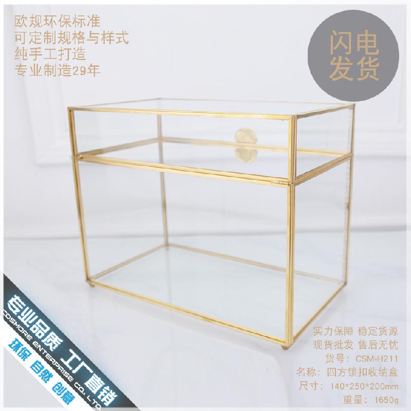 DG-129 Hộp trang sức kính hoa biểu cường Đức với nắp bảo vệ bụi