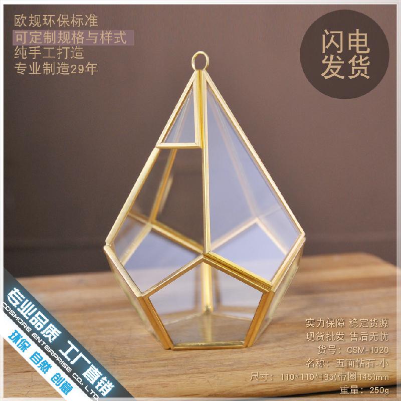 DG-90 Năm mặt đá nhỏ, cây thực vật tảo mầm, cảnh quan nhỏ, không đều, kính lớn, hoa không bị hỏng