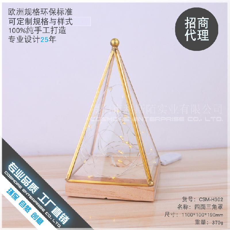 DG-152 Cây lửa, hoa bạc, cây gỗ, đế đèn kính LED