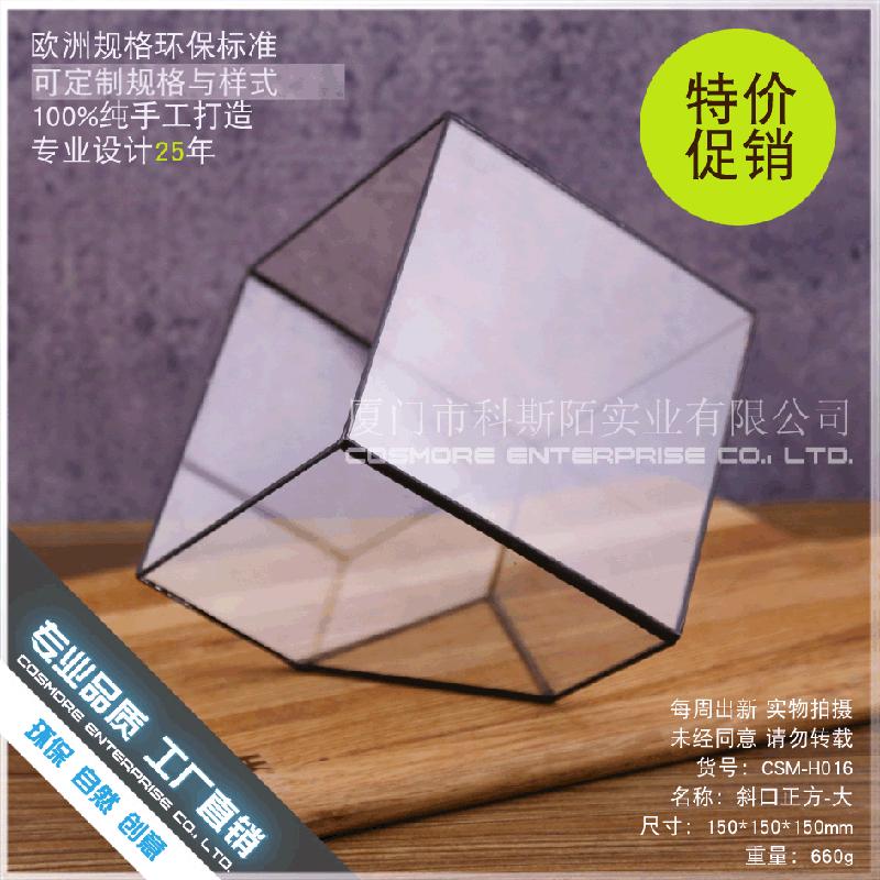 DG-91 Nhà máy Xiamen bán trực tiếp phòng kính chữ nhật lớn, thiết kế sáng tạo, hoa tái sinh vĩnh cửu, thảm thực vật nhỏ, cảnh quan đa thực vật và chén hoa đa thực vật