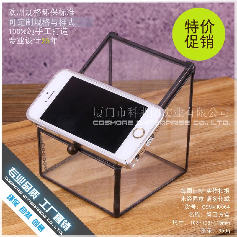 DG-208 Hộp giữ bộ trang sức nhẫn đồng hồ có cửa ngang, chống bụi, hộp kính, hộp chứa dây chuyền, hộp chứa bột thạch anh, hoa thực vật bền vững