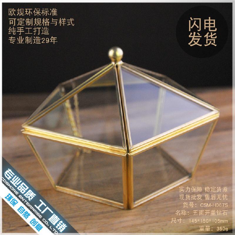 DG-207 Hộp hoa bền đời có 5 mặt mở, có ánh sáng, bao bọc kính