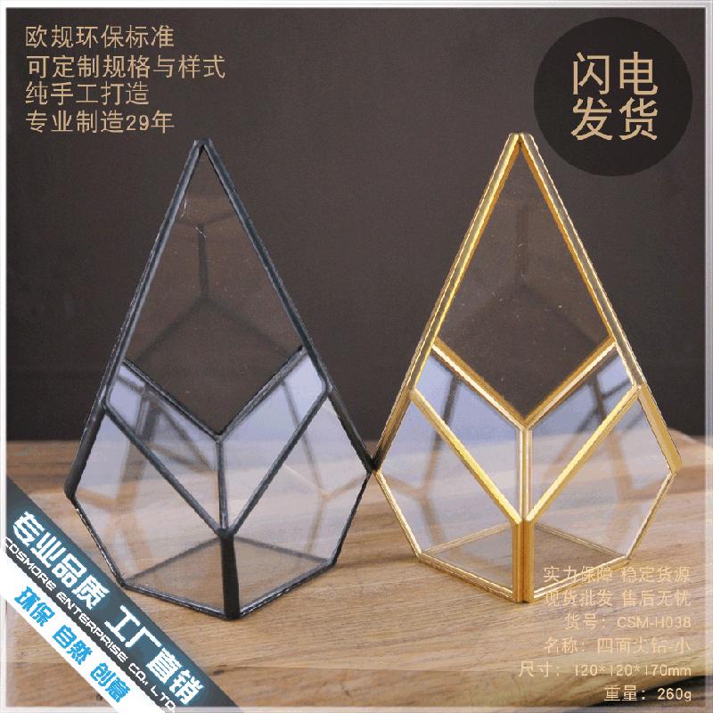 Chậu Đa Giác DG-88 Hộp hoa kính sáng tạo, chén thủy tinh, đèn bàn, hộp hoa