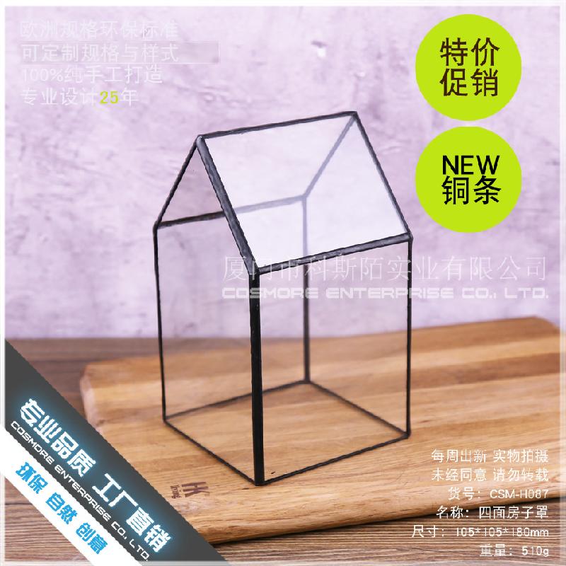 DG-179 Nhà cửa bọc đèn, kính hoa, cây hoa bền vững, thảm mầm non, khung cảnh nhỏ, chai trong suốt, sáng tạo, đất cấp nhiều thịt