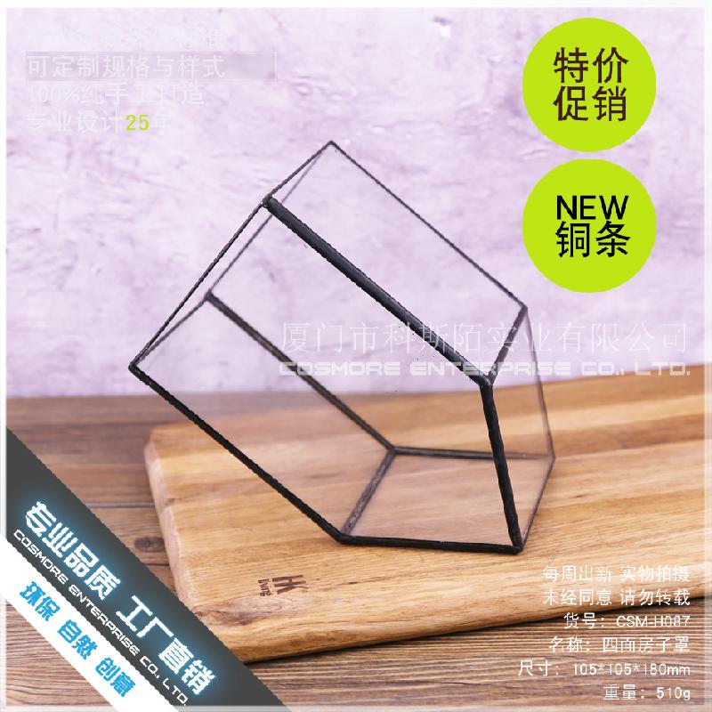 DG-179 Nhà cửa bọc đèn, kính hoa, cây hoa bền vững, thảm mầm non, khung cảnh nhỏ, chai trong suốt, sáng tạo, đất cấp nhiều thịt