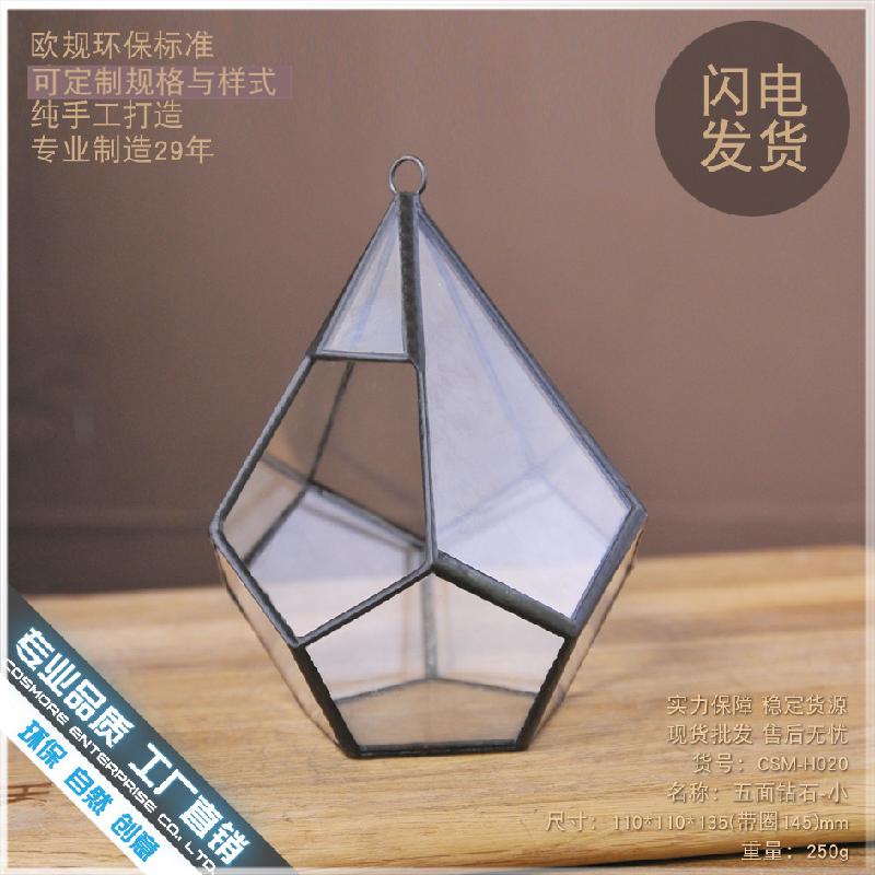 DG-90 Năm mặt đá nhỏ, cây thực vật tảo mầm, cảnh quan nhỏ, không đều, kính lớn, hoa không bị hỏng