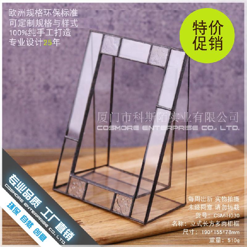 DG-27 Khung hình chữ nhật nhiều thực vật mầm non, thảo mộc, khung cảnh nhỏ bất quy tắc, kính bền đời, hoa nhỏ phân phối sỉ