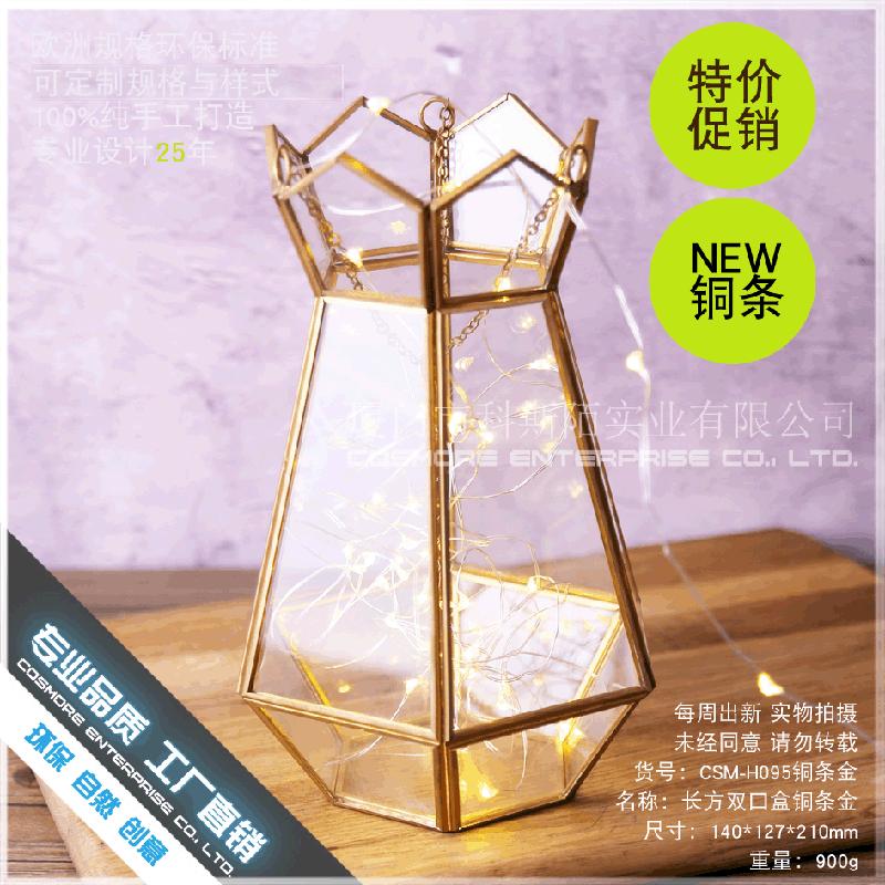 DG-184 Chậu hoa sắt thép treo LED, phong cách Bắc Âu đơn giản, sáng tạo, cây cỏ trang trí sang trọng, cá tính, treo hoa