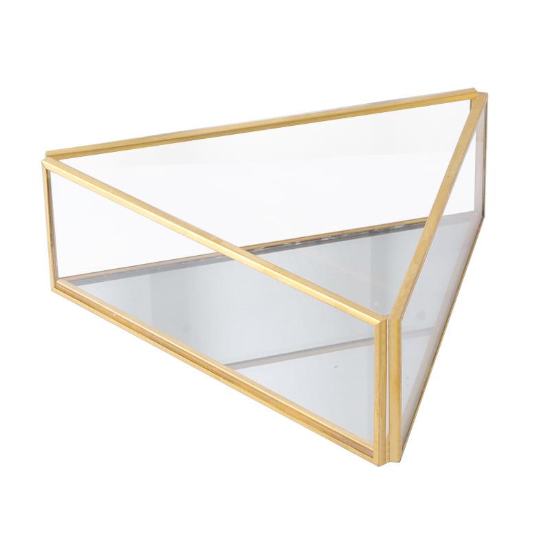 DG-109 Bát tròn đồng vàng phong cách Âu cổ, kẹp kính tam giác