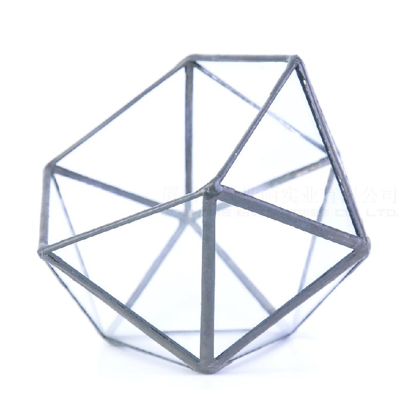 DG-217 Đĩa đồng bảy mặt nghiêng, nhà hoa thịnh thụy vĩnh cửu, cỏ thảo tím, cảnh quan nhỏ, trong suốt, sáng tạo, đầy đủ thực vật