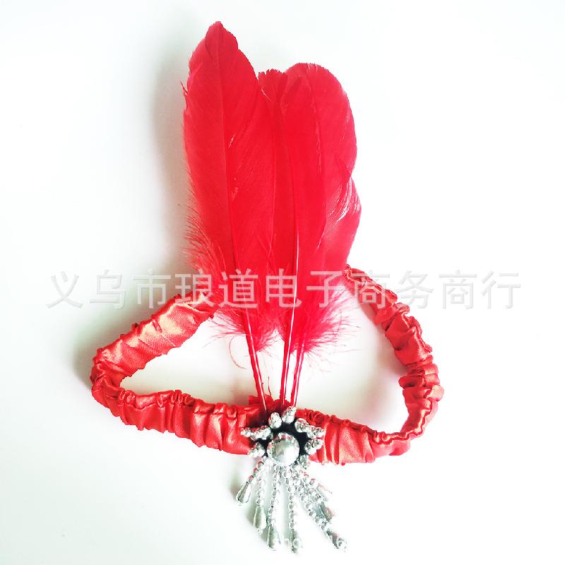 Đầu băng 1920s Gatsby: Đầu băng có hạt và lông vũ, phụ kiện tiệc, trang trí đầu, lông đà điểu.