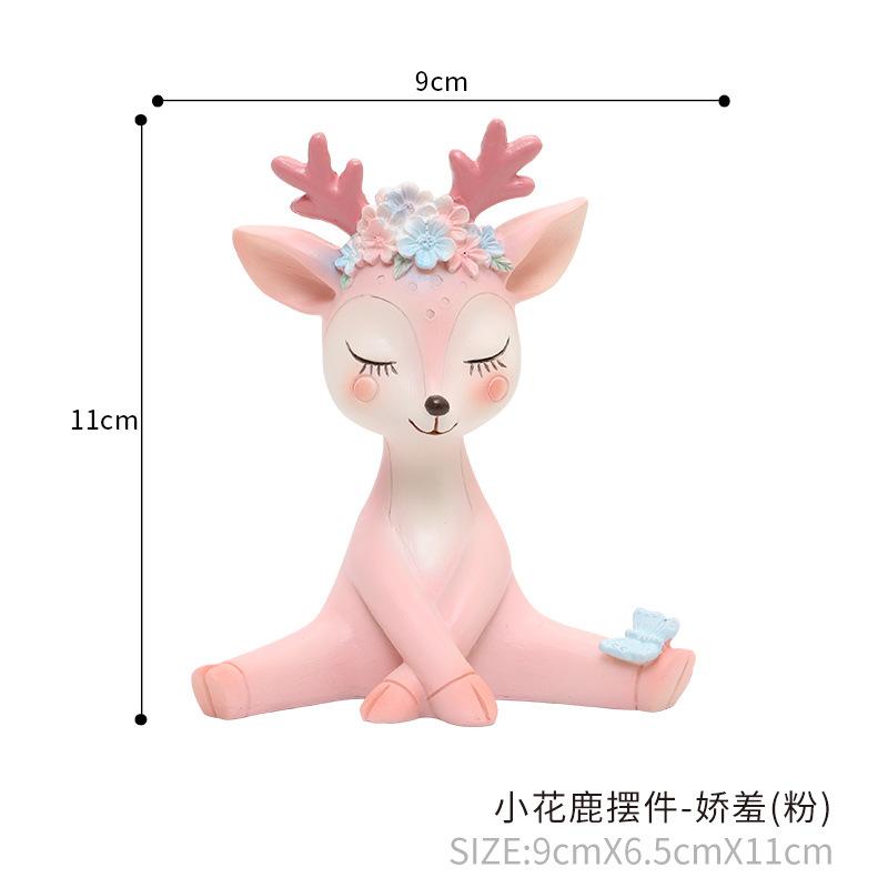 Tượng hươu sao resin mini trang trí xe hơi, đồ trang trí nhà, phụ kiện bàn làm việc (RG-97)