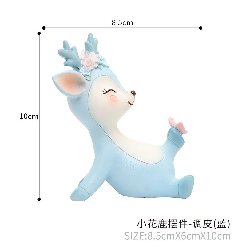 Tượng hươu sao resin mini trang trí xe hơi, đồ trang trí nhà, phụ kiện bàn làm việc (RG-97)