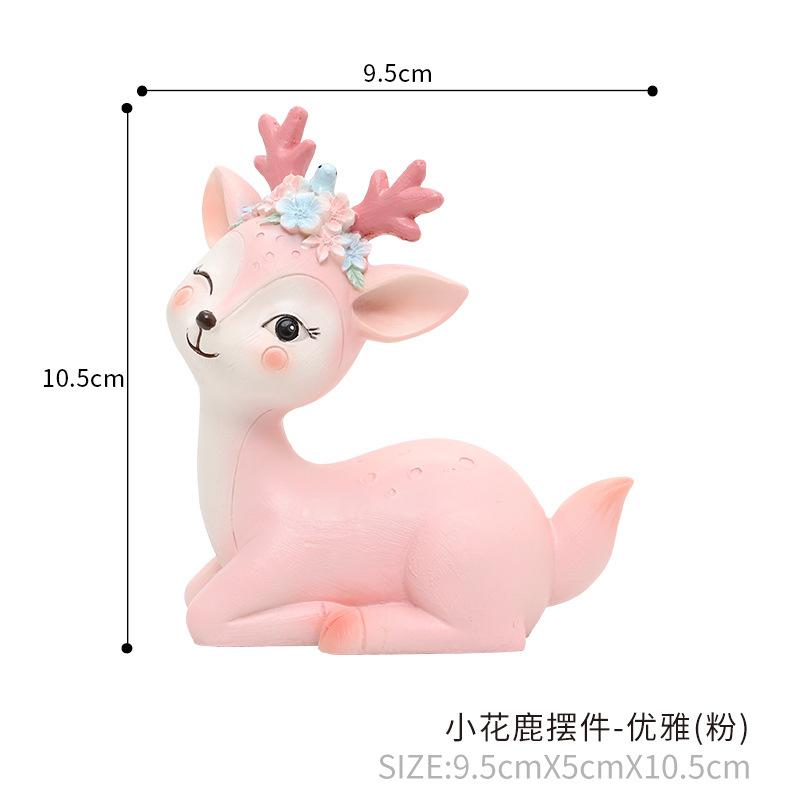 Tượng hươu sao resin mini trang trí xe hơi, đồ trang trí nhà, phụ kiện bàn làm việc (RG-97)