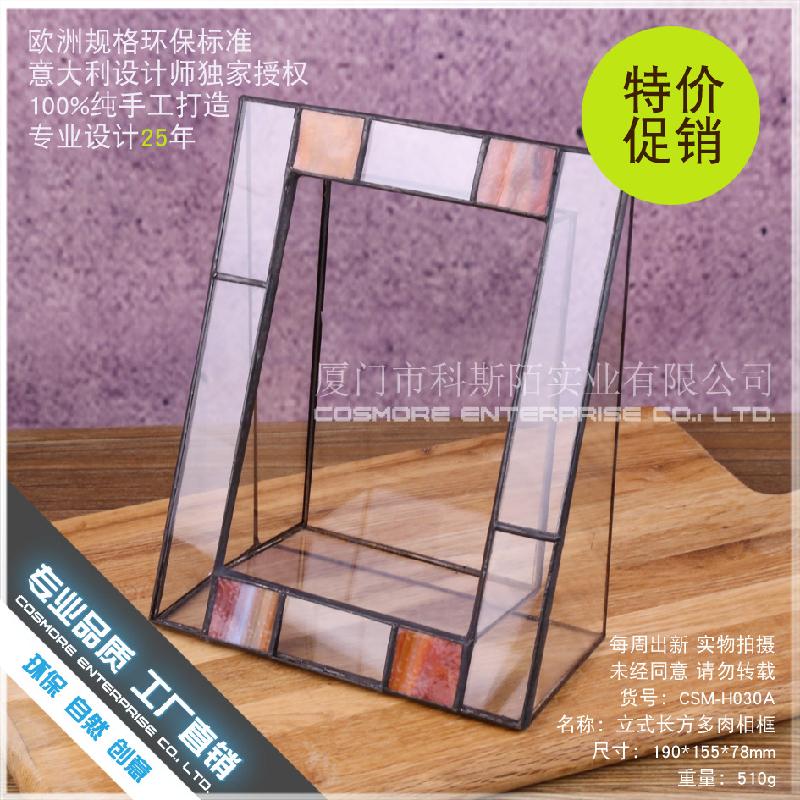 DG-27 Khung hình chữ nhật nhiều thực vật mầm non, thảo mộc, khung cảnh nhỏ bất quy tắc, kính bền đời, hoa nhỏ phân phối sỉ