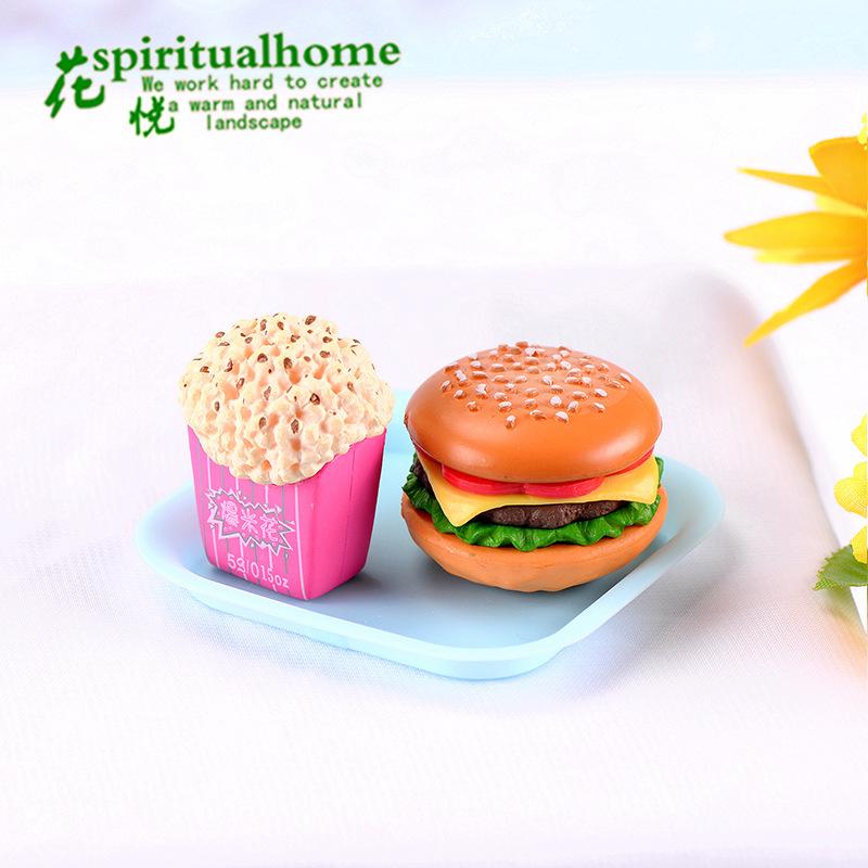 Tiểu cảnh bánh hamburger và sushi, phụ kiện trang trí mini (ZC-490)