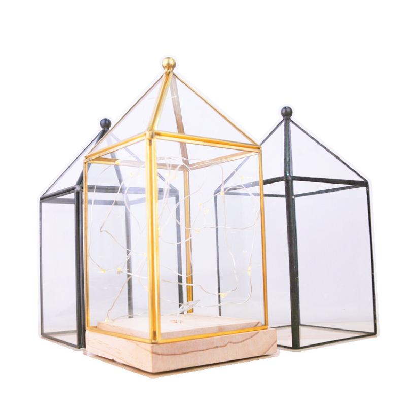 DG-151 Bộ đế gỗ đỉnh cao, đế nền nghệ thuật, vỏ đèn LED, đèn bàn đầu giường, hoa thực vật trong thể lọc, hoa thủy tinh, hoa phòng, không bao gồm đèn