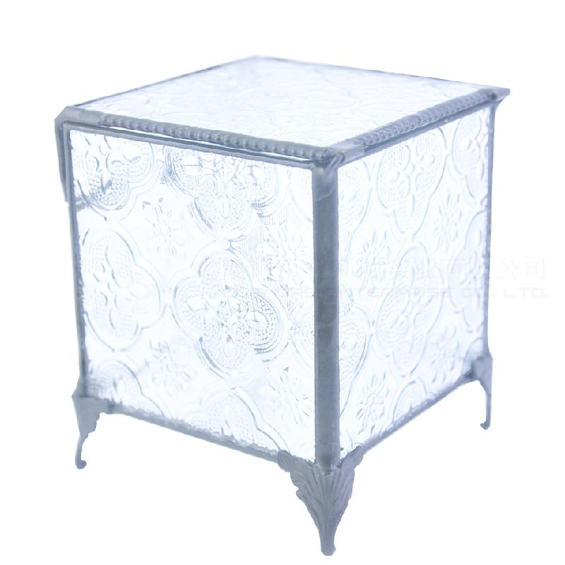 DG-238 Hộp trang sức cao góc, cây thực vật mụn, thảo mộc hình ảnh nhỏ, kính lớn không đều, hoa bền vĩnh cửu