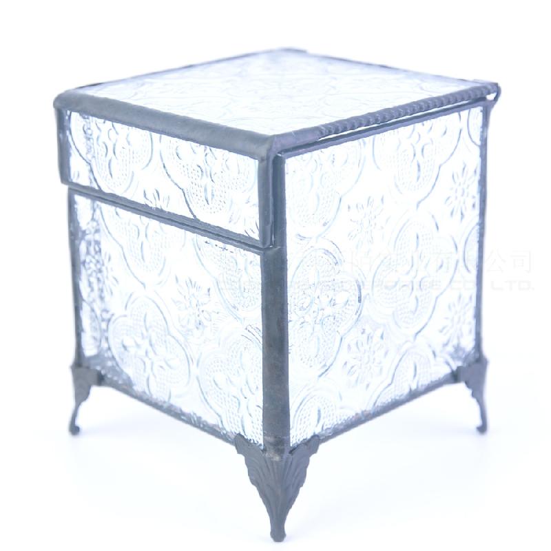 DG-238 Hộp trang sức cao góc, cây thực vật mụn, thảo mộc hình ảnh nhỏ, kính lớn không đều, hoa bền vĩnh cửu