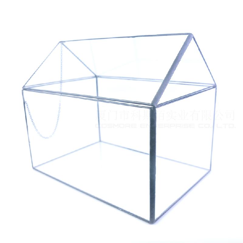 DG-16 Cửa hộp kính lớn có hoa, cây thực vật tảo, thảo mộc với cảnh quan nhỏ