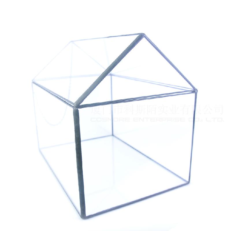 DG-16 Cửa hộp kính lớn có hoa, cây thực vật tảo, thảo mộc với cảnh quan nhỏ