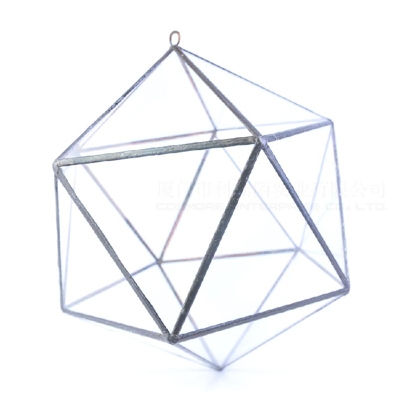 DG-253 Hình tam giác đều 32 mặt, thực vật cây thịt nhỏ, cảnh quan môi trường nhỏ bất quy tắc, thủy tinh vĩnh cửu, hoa nhỏ buôn bán