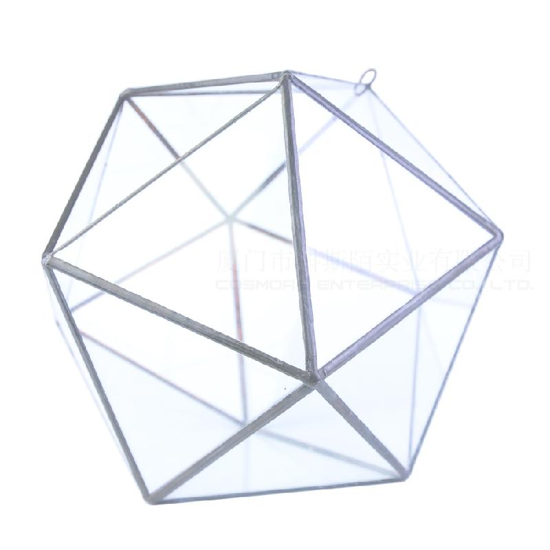 DG-253 Hình tam giác đều 32 mặt, thực vật cây thịt nhỏ, cảnh quan môi trường nhỏ bất quy tắc, thủy tinh vĩnh cửu, hoa nhỏ buôn bán