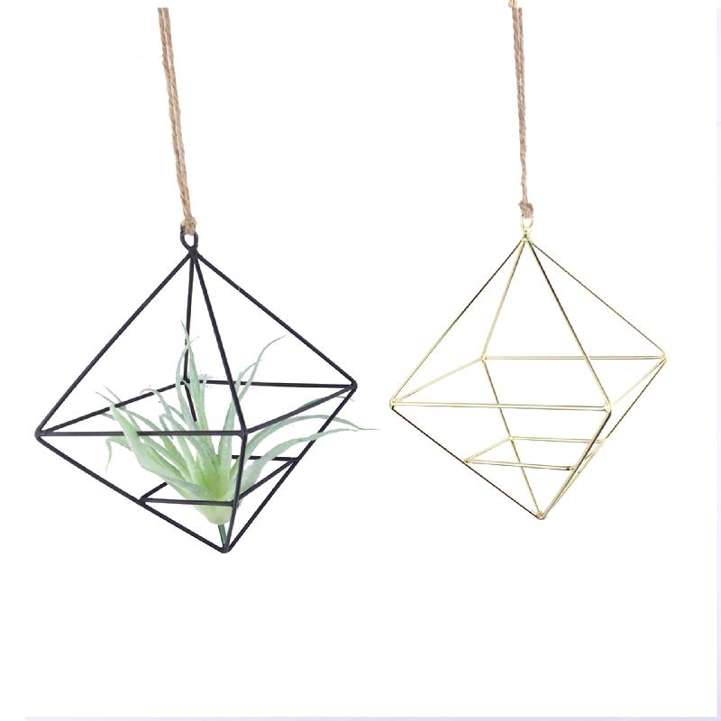 DG-201 Khay kính hình học đẹp có 4 cạnh dưới để gắn hoa phấn không khí