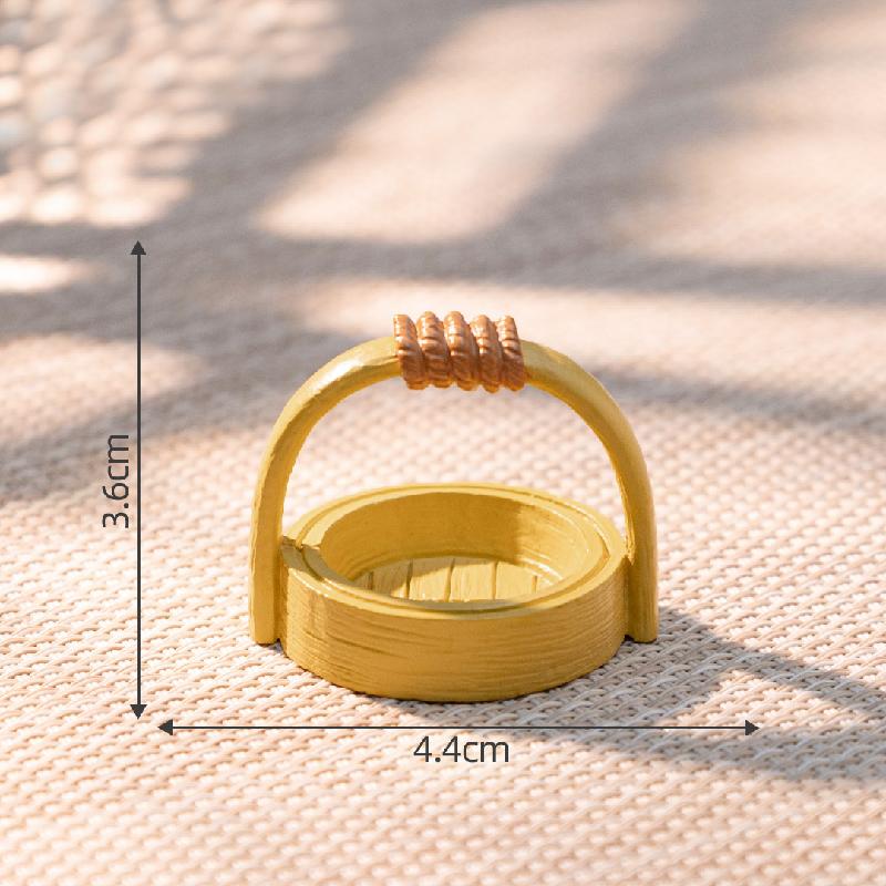 微景观创意古风食盒篮子模型 娃娃屋diy装饰品配件微缩迷你小摆件