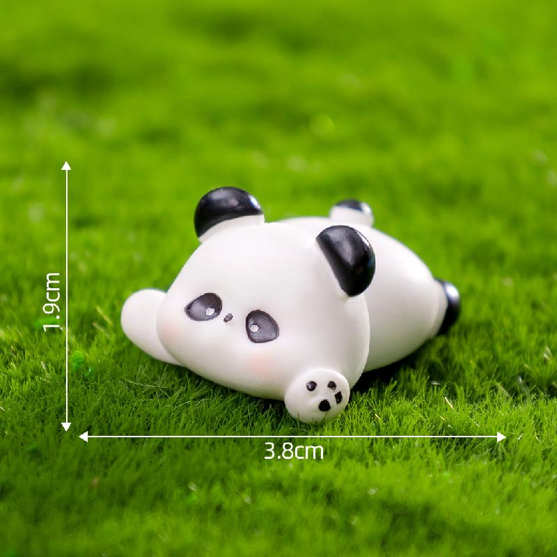 Thú nhỏ dễ thương - panda và thỏ với rêu, phụ kiện trang trí DIY, mô hình mini cho xe ô tô và bàn làm việc (ZC-1386)