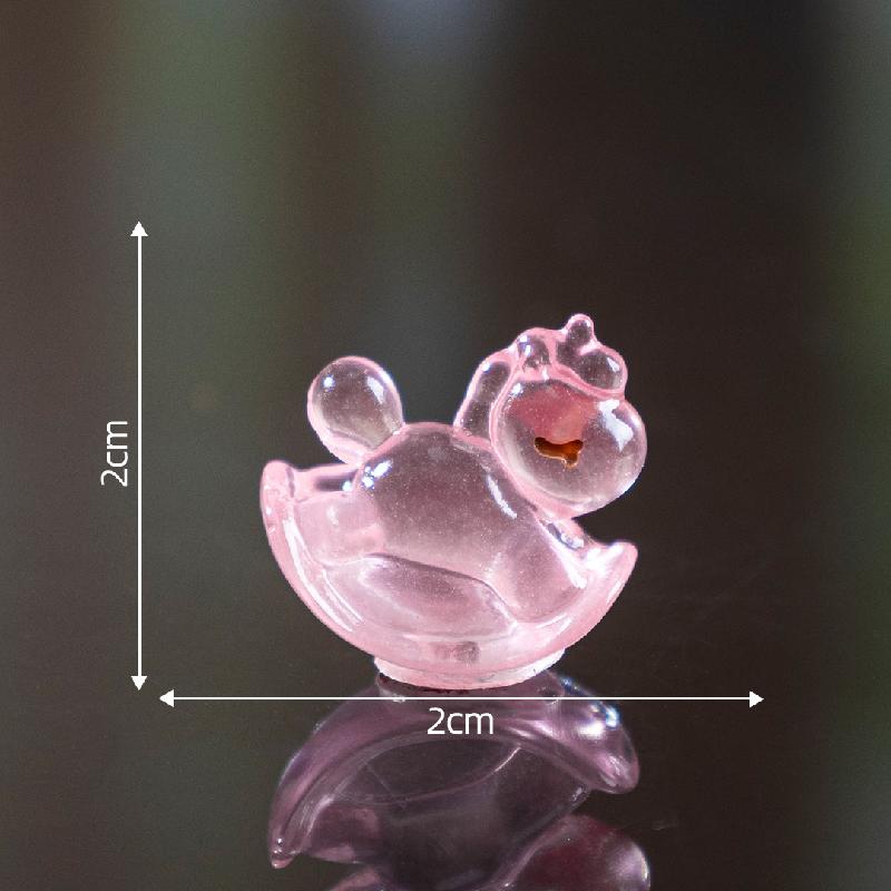 跨境微景观创意夜光彩虹摇摇马萌粒 DIY装饰品配件迷你树脂小摆件