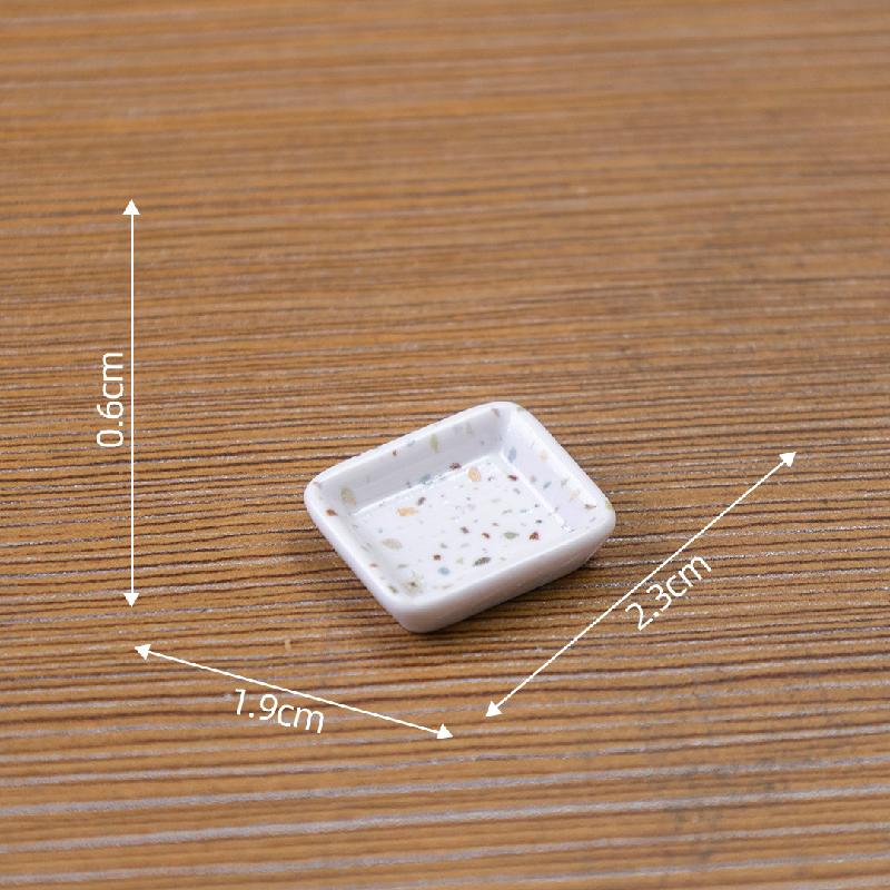 Đĩa Hoa Văn Kẻ Ô Mini Nhà Búp Bê DIY (PK-832)