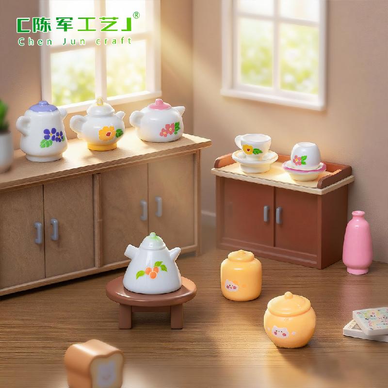 微景观创意仿真小瓶子罐子盘子娃屋 DIY装饰品配件迷你桌面小摆件