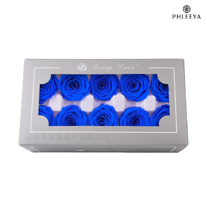 Hoa hồng vĩnh cửu 4cm 10 bông DIY hoa khô quà Thất Tịch (HK-18)
