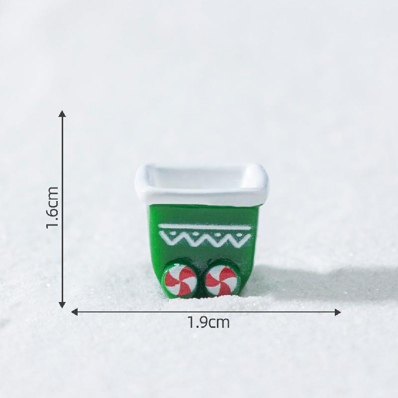 跨境新品圣诞雪人小鹿萌粒雪地造景 DIY装饰品配件迷你桌面小摆件