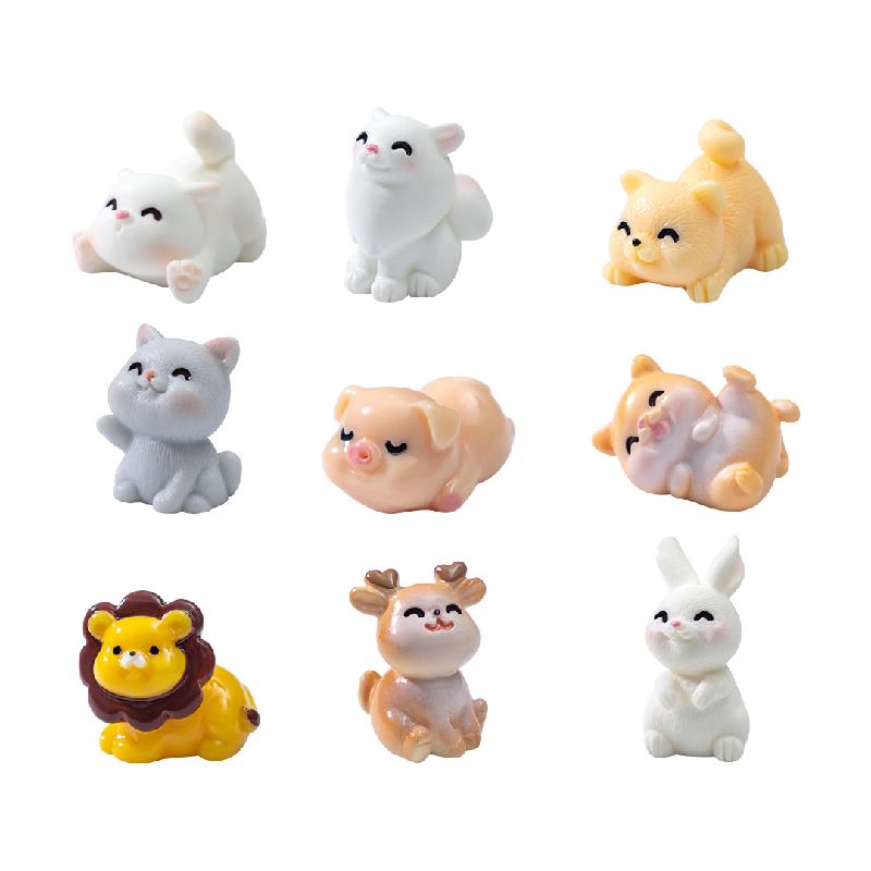 12 mẫu động vật dễ thương resin trang trí tiểu cảnh (ZC-716)